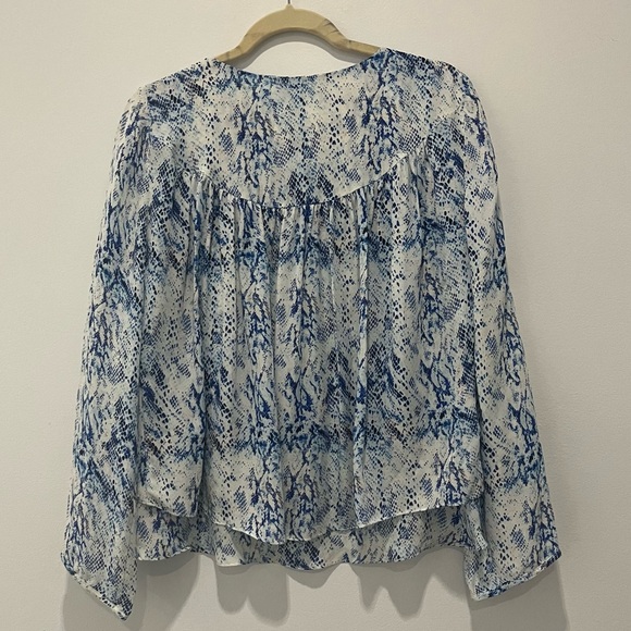 Parker Snake Skin Print 100% Silk Top Size S - Picture 4 of 10